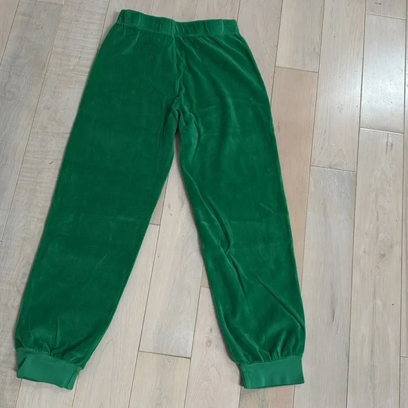 Suzie Kondi jelly bean green velour cotton track pants S - Picture 6 of 7